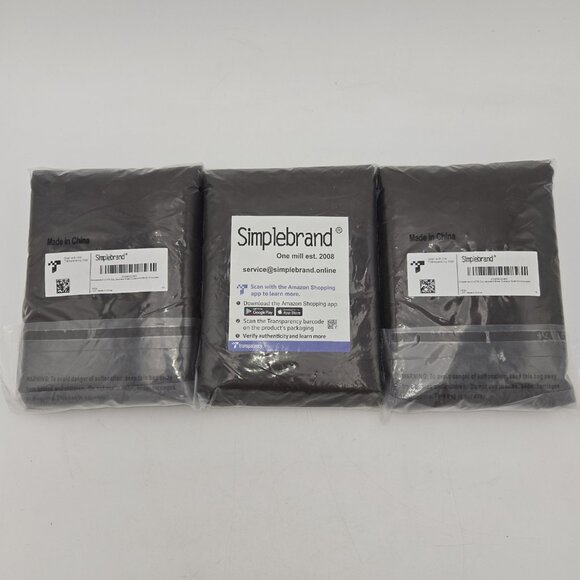 3 Simple Brand Jacquard Sheer Curtains 40 x 84 Brown Chocolate Set of 3 New S2 - Picture 8 of 10